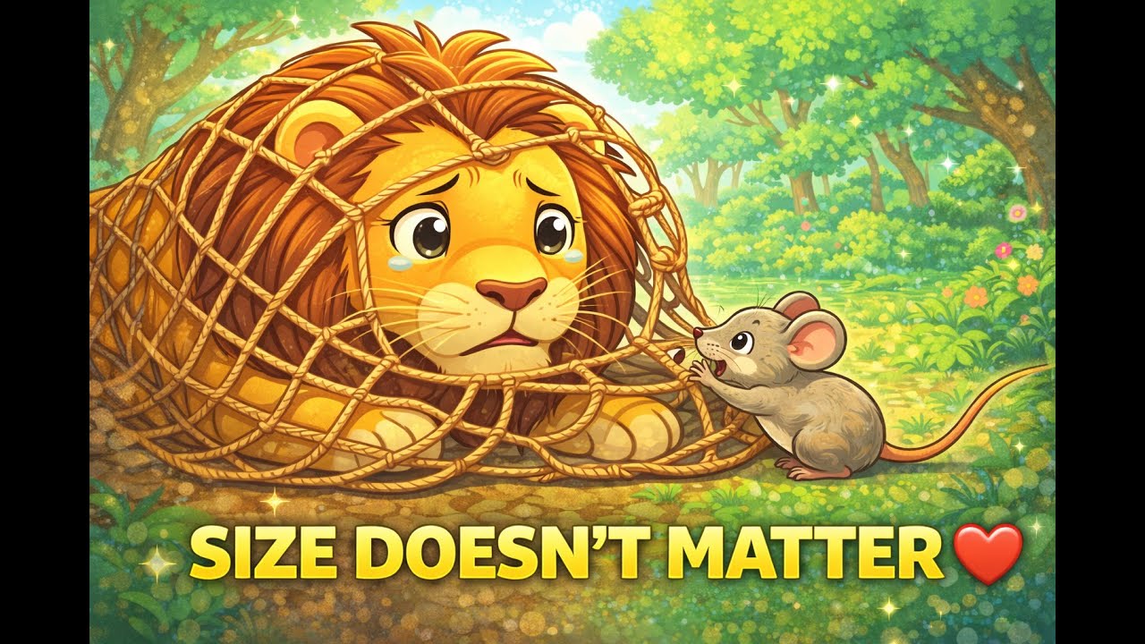 The Lion and the Tiny Mouse 🦁🐭 | Kindness Story for Kids | Moral Story#moralstories #bedtimestories