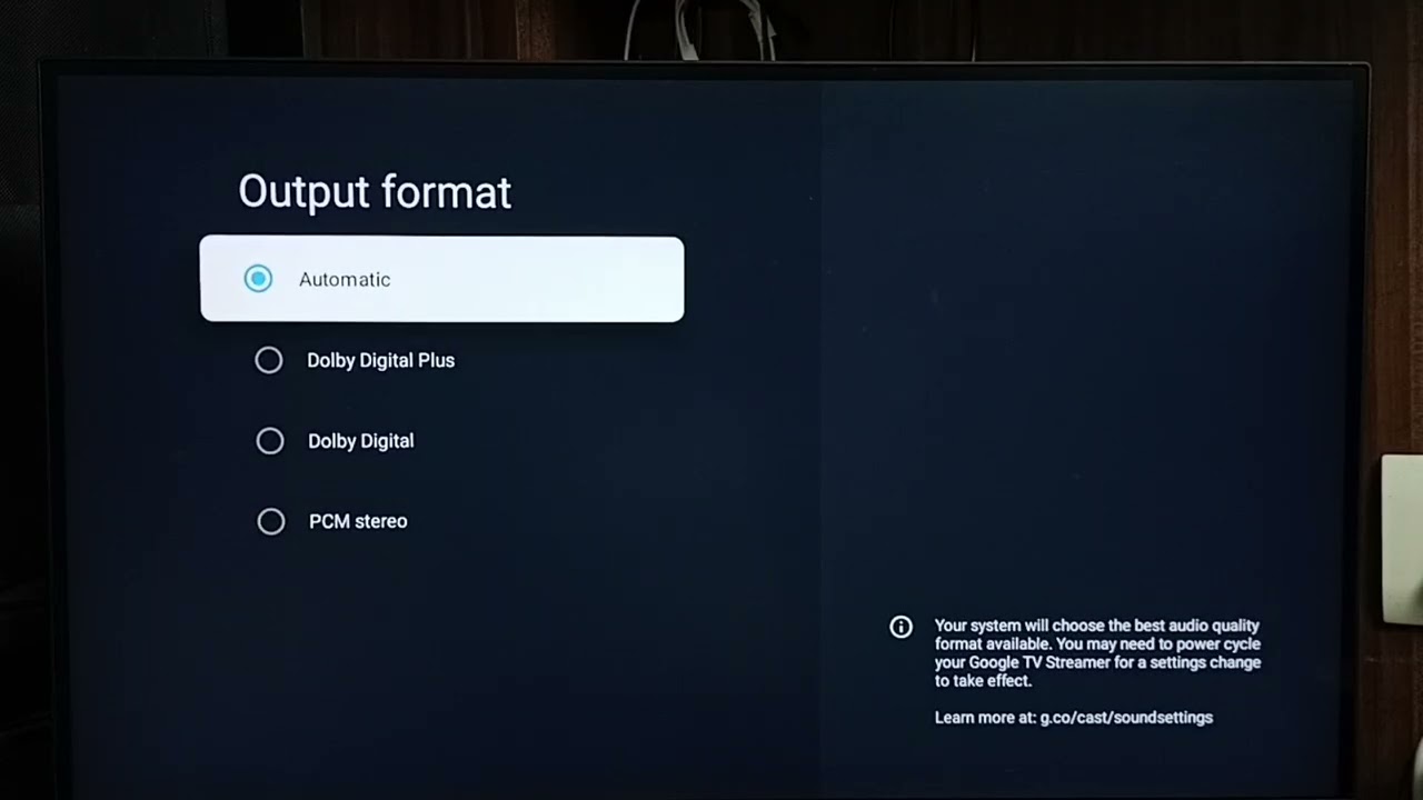 Sound Settings | Google TV Android TV OS 14