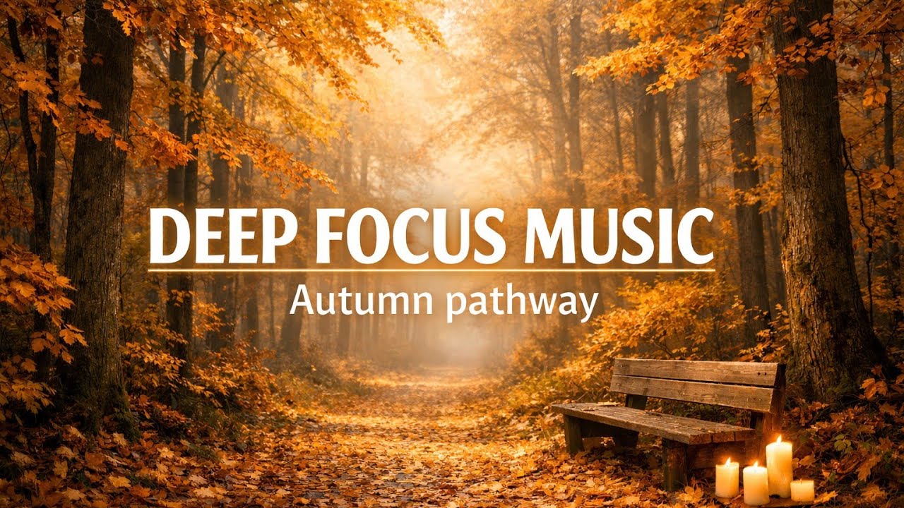 Autumn Pathway 🍁 Deep Focus Ambient Music | Relaxing Nature Sounds | Study, Sleep & Stress Relief