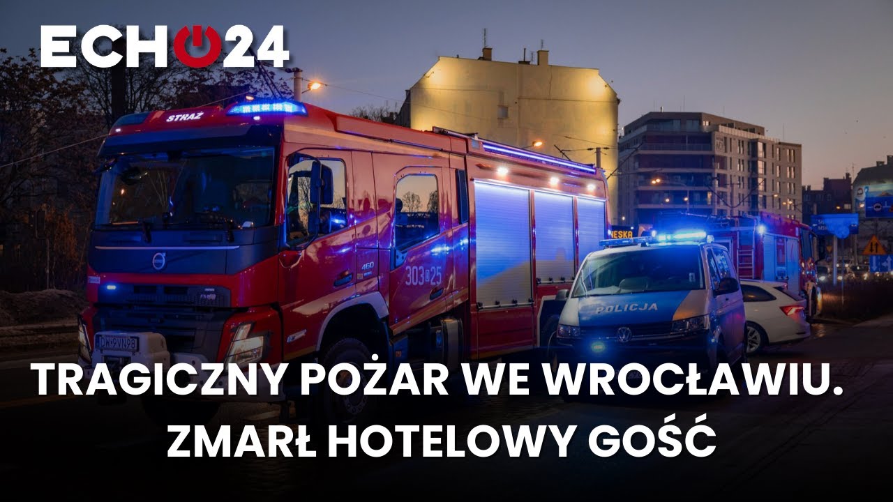 Tragiczny pożar we Wrocławiu. Zmarł hotelowy gość