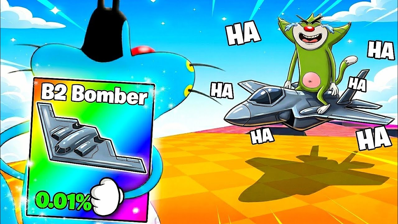 Roblox Oggy Pretending To Be NOOB In PLANE RACE With Jack