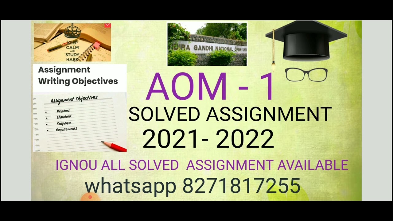 AOM -  1 SOLVED ASSIGNMENT  2021- 2022
