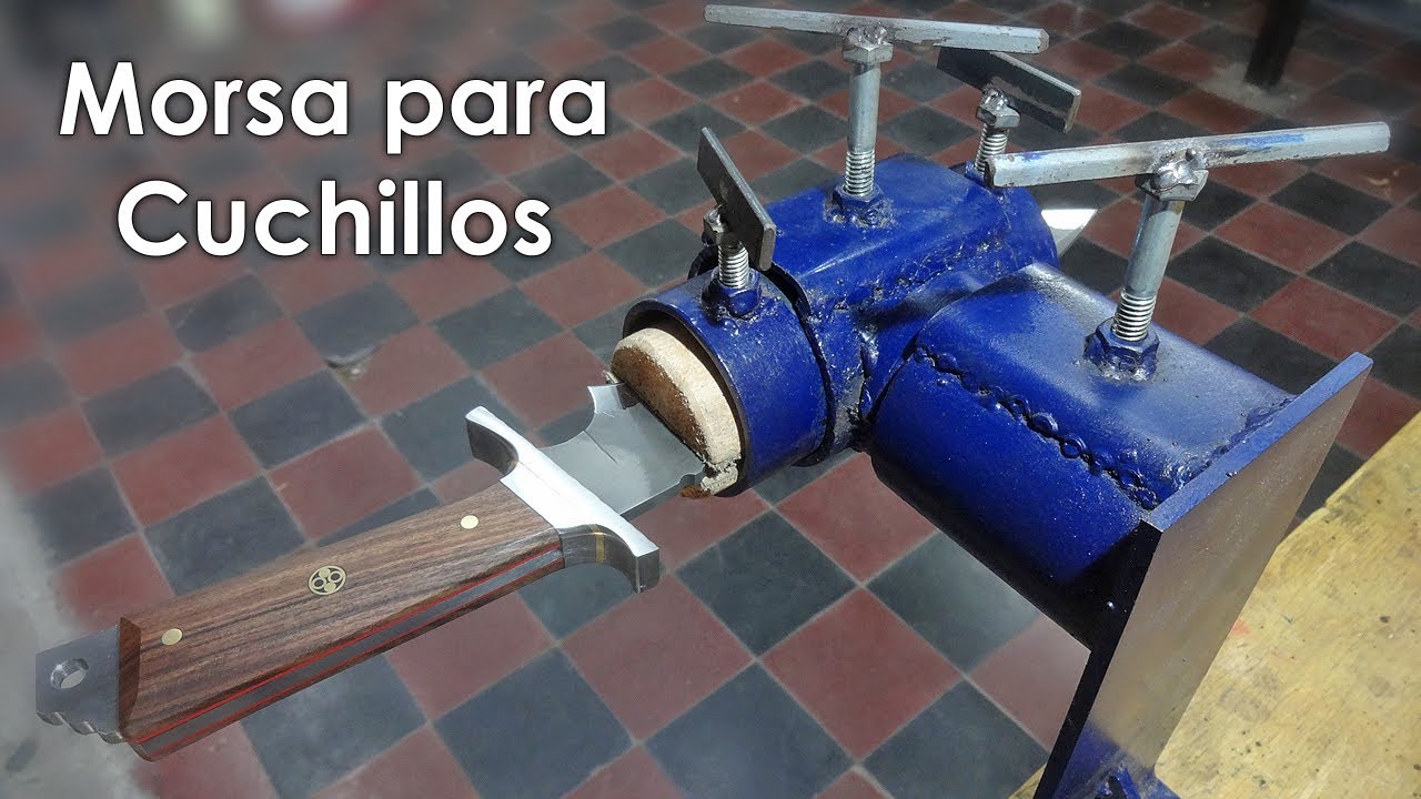 Morsa/Prensa para cuchillos casera