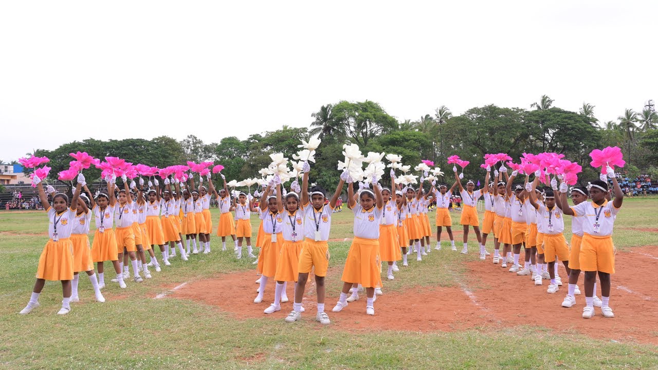 FLOWER DRILL - Sports Day 2024 - Belfield Matriculation Higher Secondary School, Asaripallam