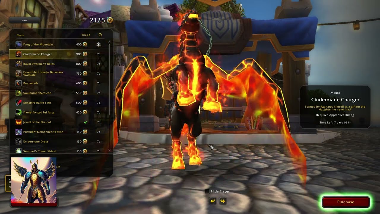 Cindermane Charger | Trading Post | Mount Collectors | 10.1 Dragonflight