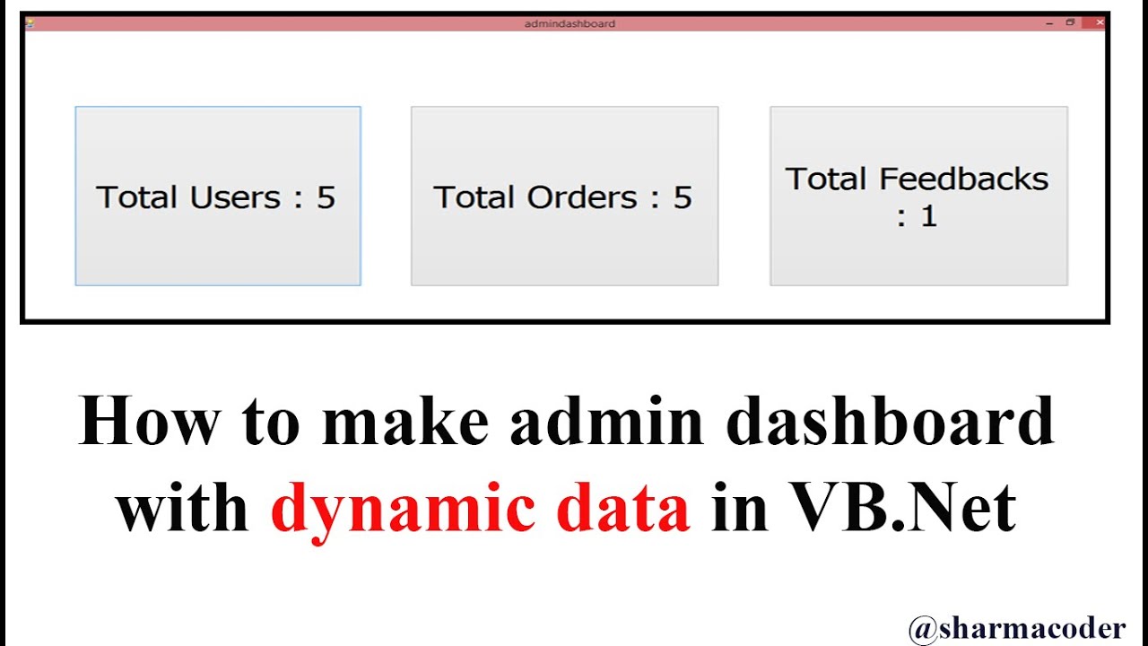 How to make admin dashboard with Dynamic Data in VB.NET | Gift Shop