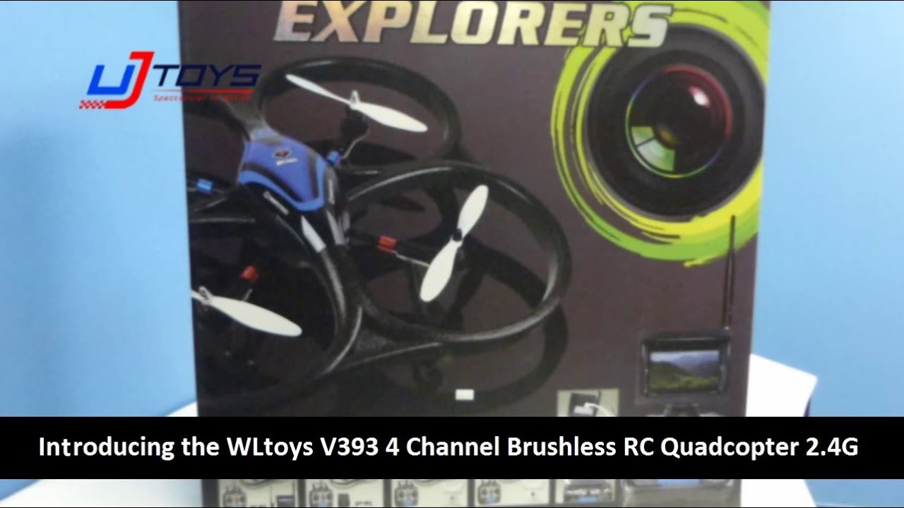 UJToys Introducing the WLtoys V393 Large 4 Channel Brushless RC Quadcopter 2.4G