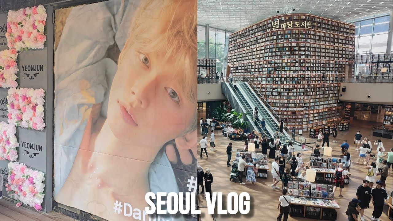 seoul vlog ~ yeonjun's birthday cafe & coex mall!