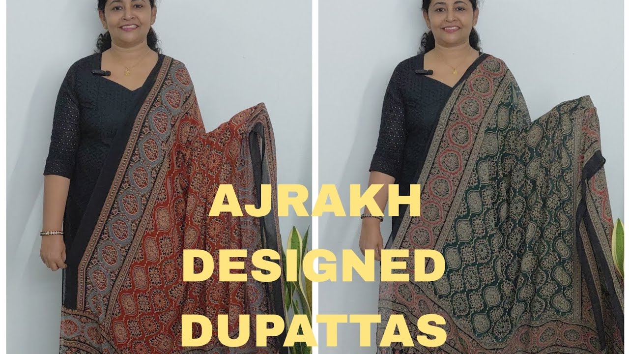 AJRAKH DESIGNED DUPATTAS (RESTOCKED) || +91 9061630106