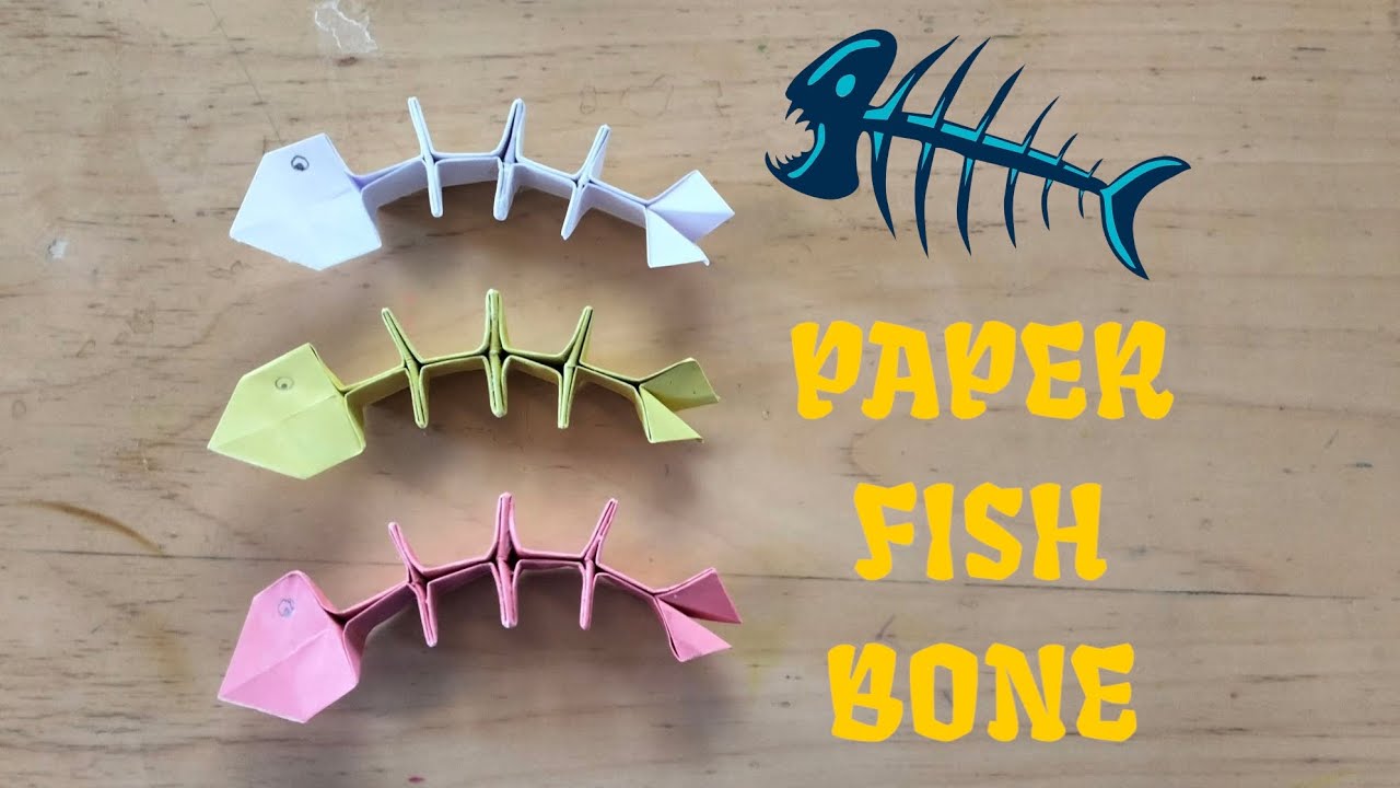 Paper Origami Fish Bone🐟🦴 || Origami Crafts || Tutorial || Fish Bone