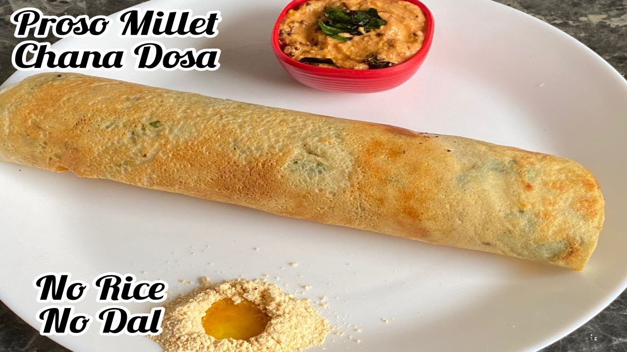 Proso Millet chana Dosa|Highprotein Dosa|Healthy Dosa|Groundnut tomato chutney |Healtholic