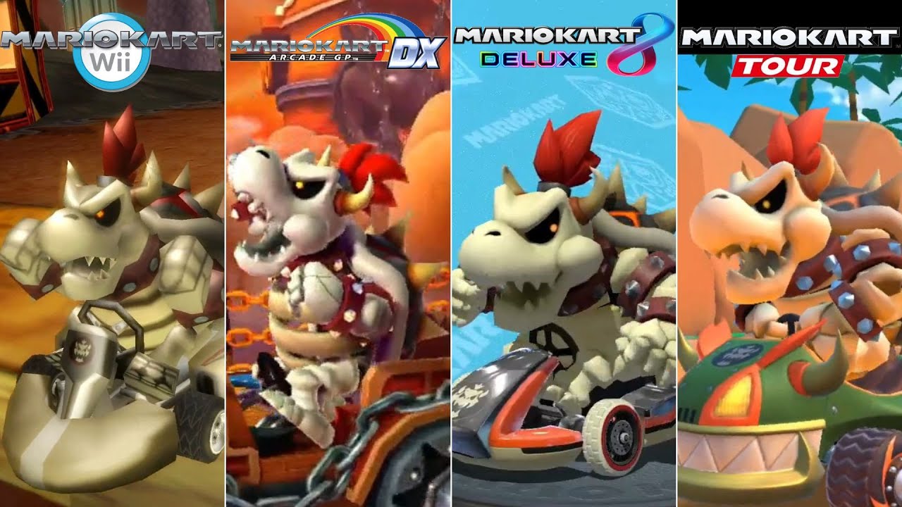 Evolution Of Dry Bowser In Mario Kart Games [2008-2019]