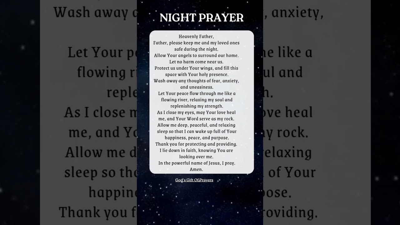 Night Prayer | Night Prayer Before Going To Bed | Bedtime Prayer