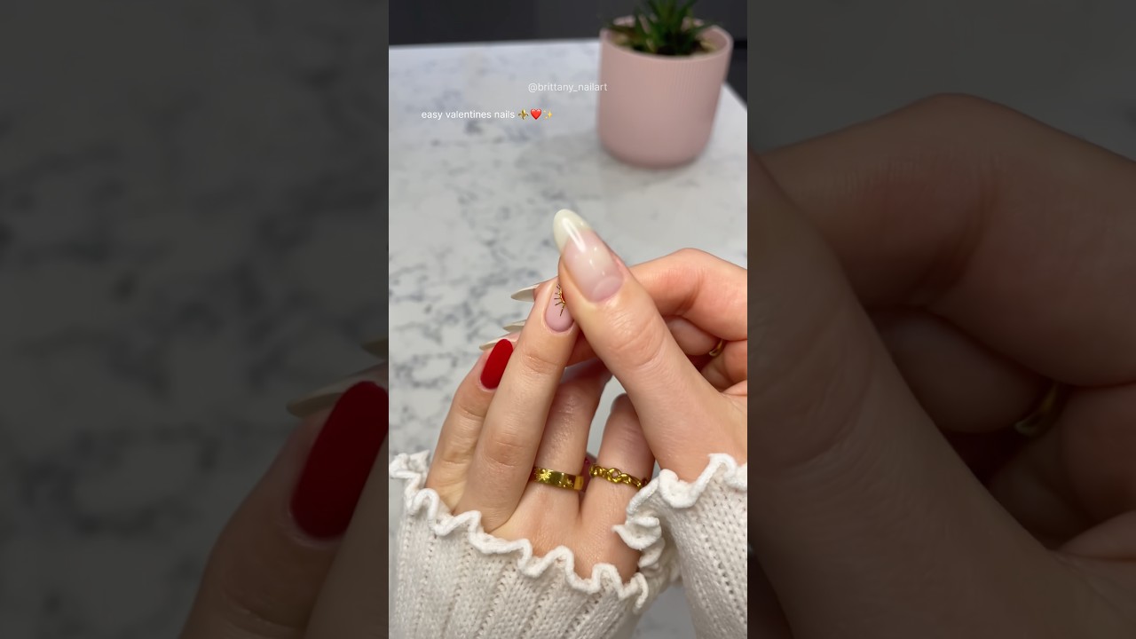 Это считается обманом? 😬 Простой мастер-класс по маникюру ко Дню святого Валентина #ногти #нейлар...
