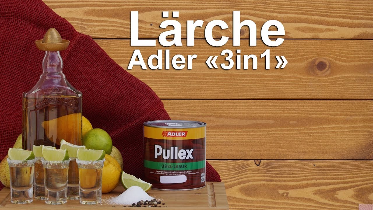 Lasur 3in1 цвет L&auml;rche: сочный, медовый цвет для дерева. Простая и надёжная защита древесины.