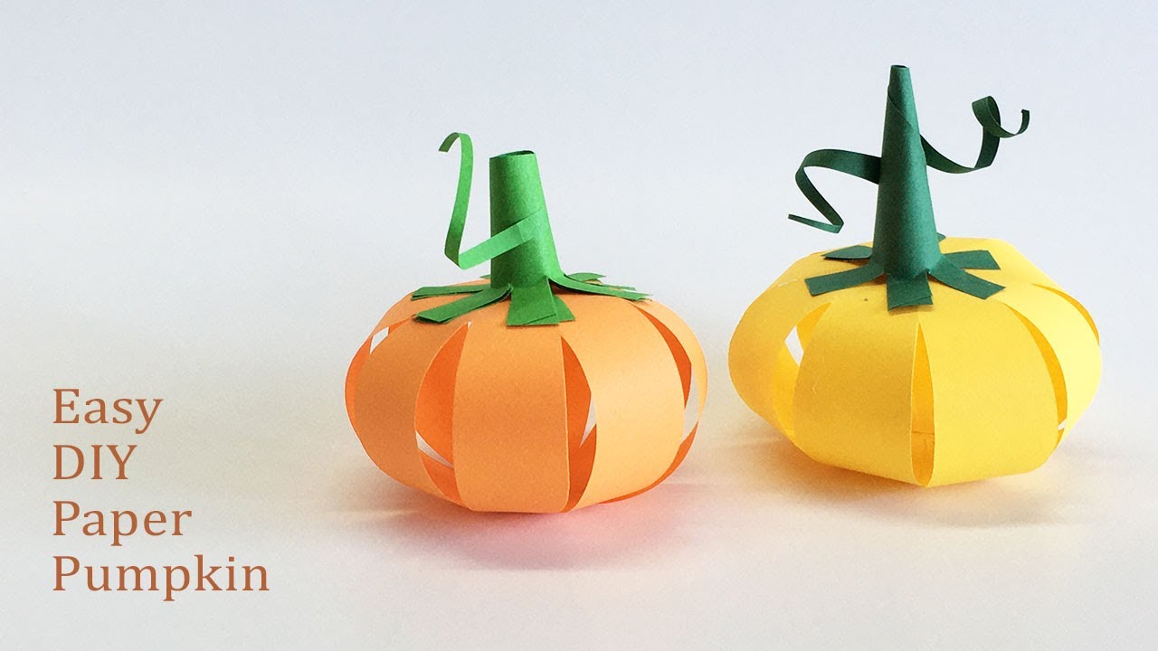 Easy DIY Paper Strip Pumpkin Craft | Fall Paper Crafts for Kids