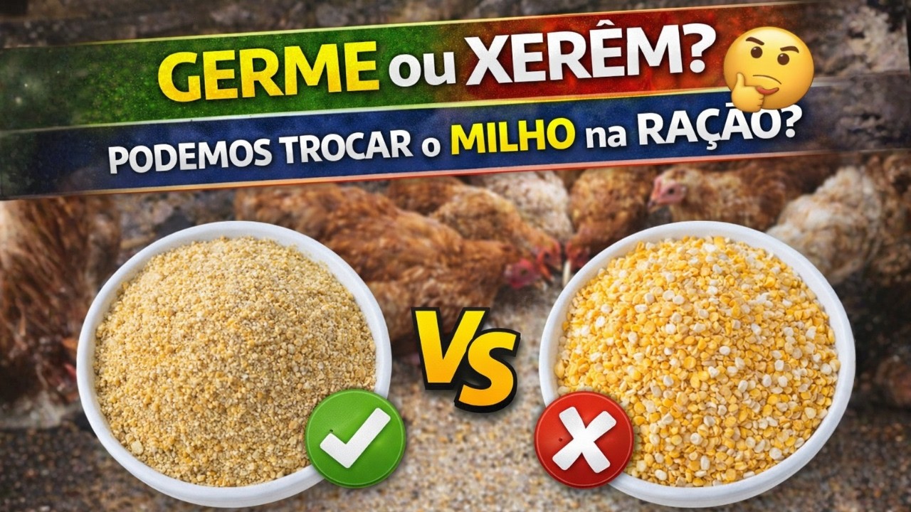 GERME de MILHO ou XERÉM? Veja se PODE SUBSTITUIR na ração das galinhas - Vale a pena ou dá PROBLEMA?