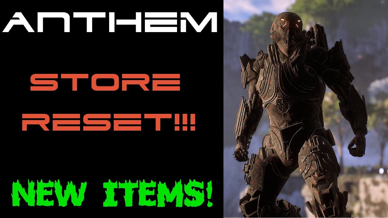 Anthem Vanity Store Reset! New Items!