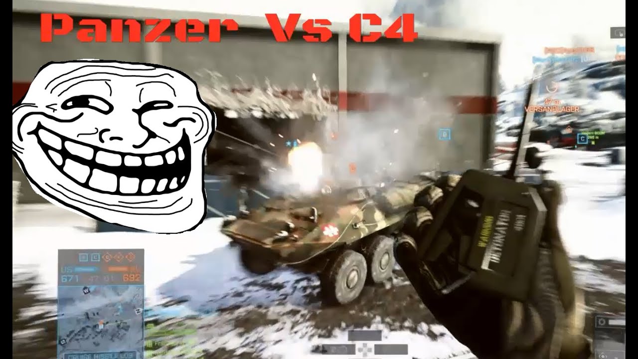 C4+SCHNEEMOBIL VS PANZER | Battlefield4 | Hirnfrei