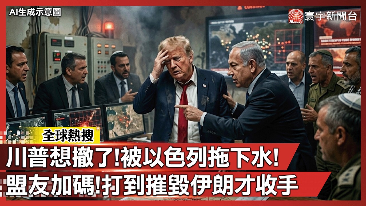 川普想撤了!被以色列拖下水？盟友加碼!打到摧毀伊朗才收手？｜#寰宇新聞