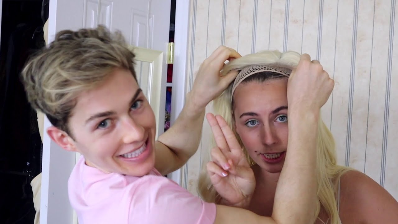BOYS try on the CHEAPEST amazon wigs (testing wigs/try on haul)
