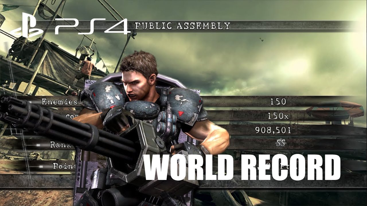 Resident Evil 5 PS4 Mercenaries United Public Assembly Solo 908,501 WR