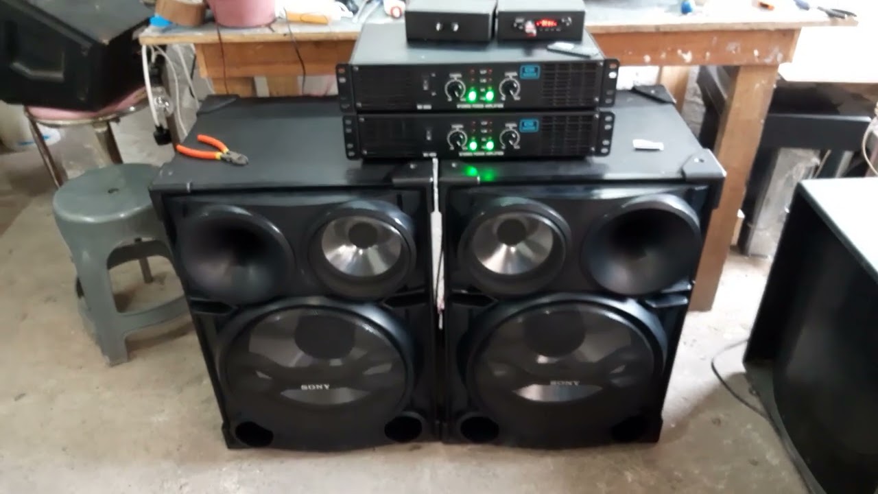 Amplificadores sk-200 y sk-400 con bocinas sony sh2000