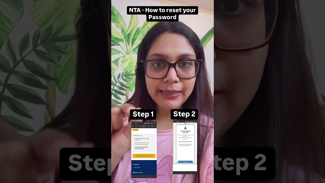 NTA - How to Reset Your Password To Download Your Intimation Slip for NEET 2025! Garima Goel