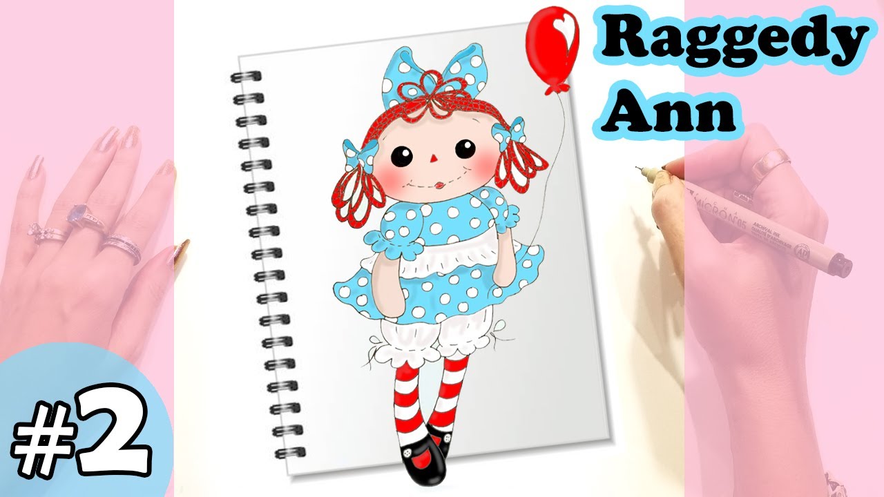 Raggedy Ann Doll Design Sketch | Watch me draw Episode 2