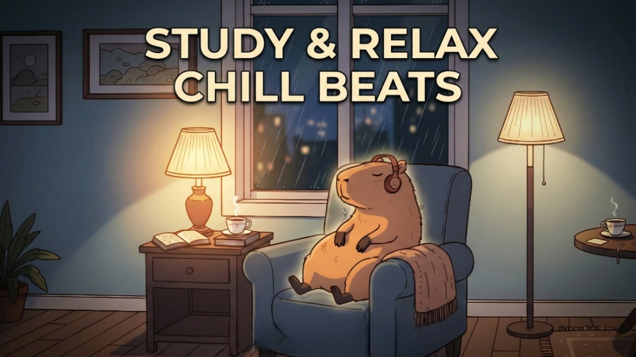 Lofi hip hop radio - beats to relax/study with [capybara chill] 🌧️