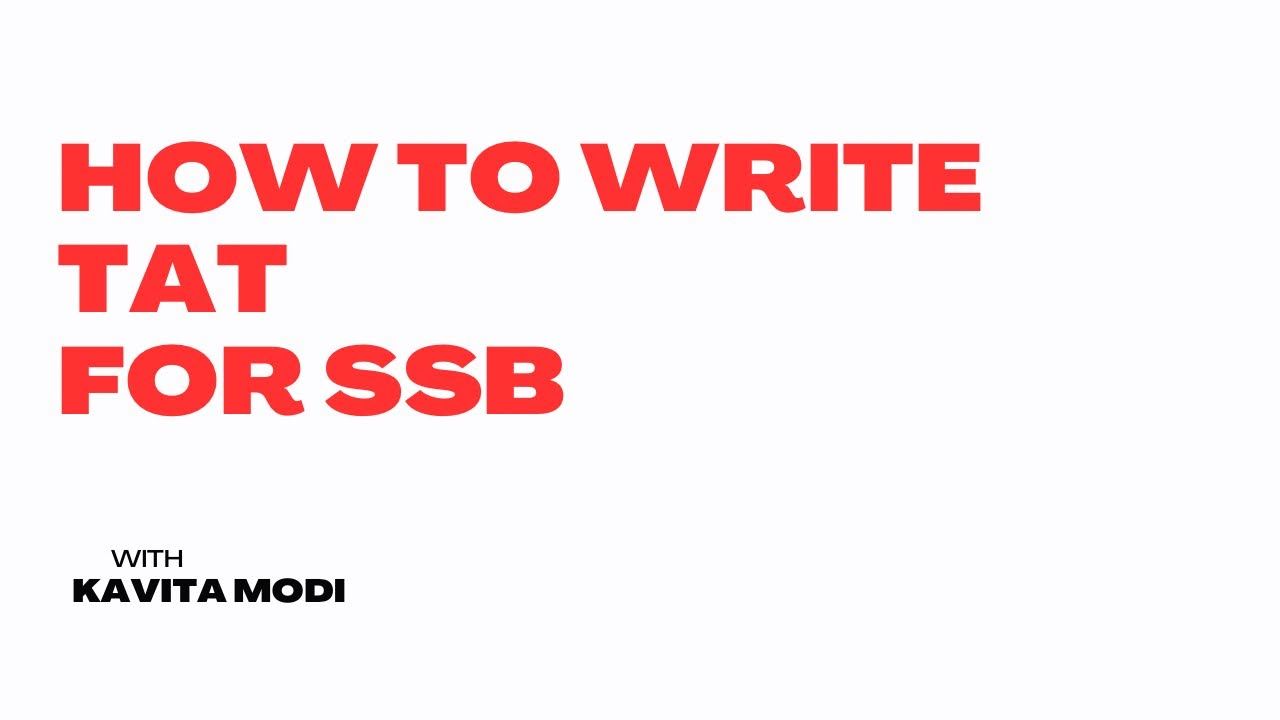 How to write TAT for SSB?