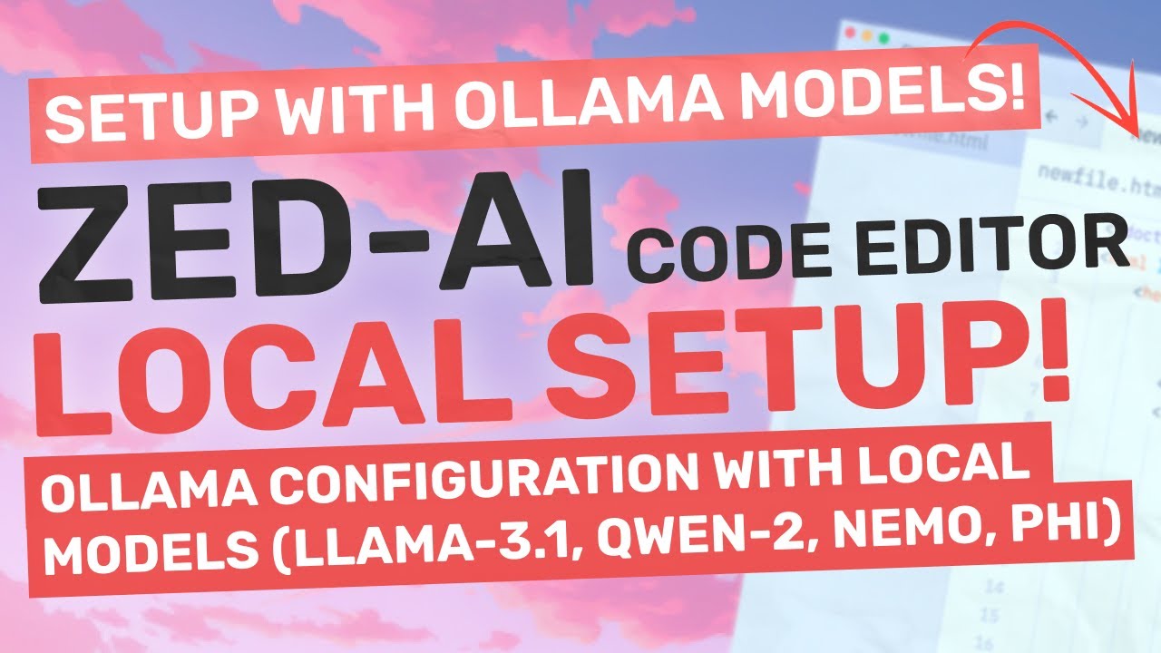 ZedAI + Ollama : Local LLM Setup with BEST Opensource AI Code Editor (Ollama w/ Llama-3.1, Qwen-2)