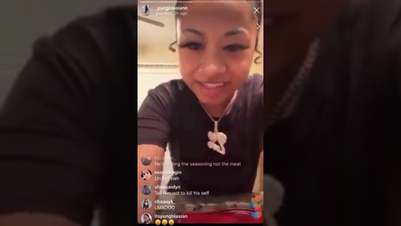 NLE CHOPPA AND HIS GIRLFRIEND YUNG BLASIAN ON LIVE COOKING
