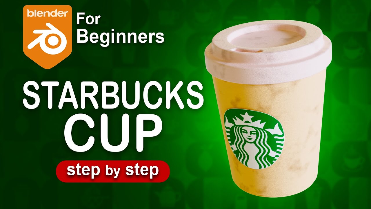 Blender Tutorial: Realistic Starbucks Coffee Cup with Logo #blender #tutorial #polyeevee