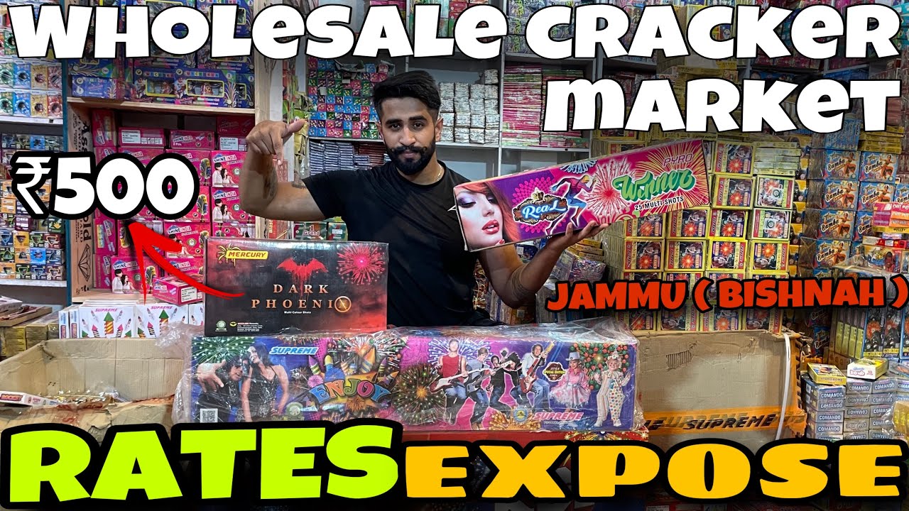 Crackers wholesale market in bishnah jammu | * RATES EXPOSE * 🥵 | cheapest crackers in jammu 2024 😱🔥