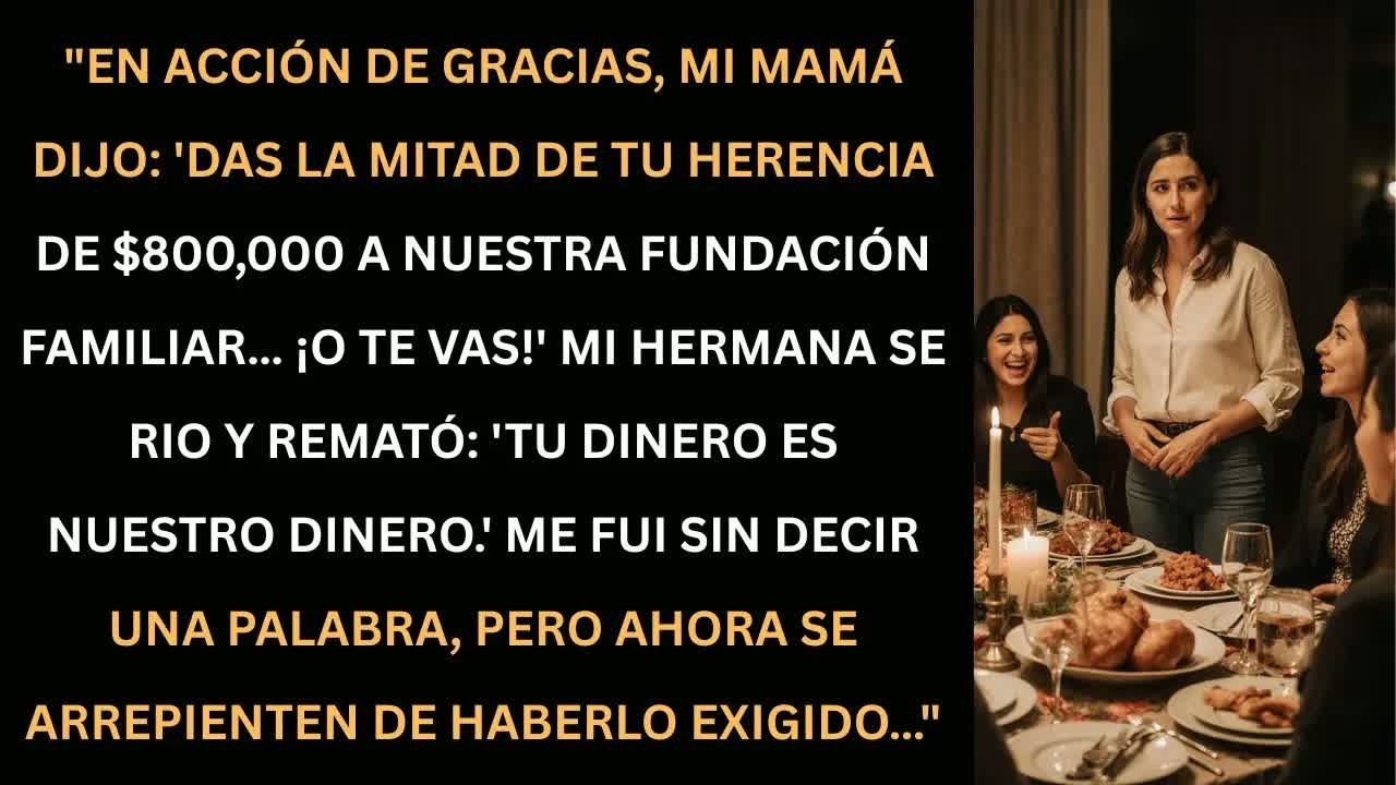 Me pidieron la mitad de mi herencia o irme de casa en Acción de Gracias — ahora se arrepienten.