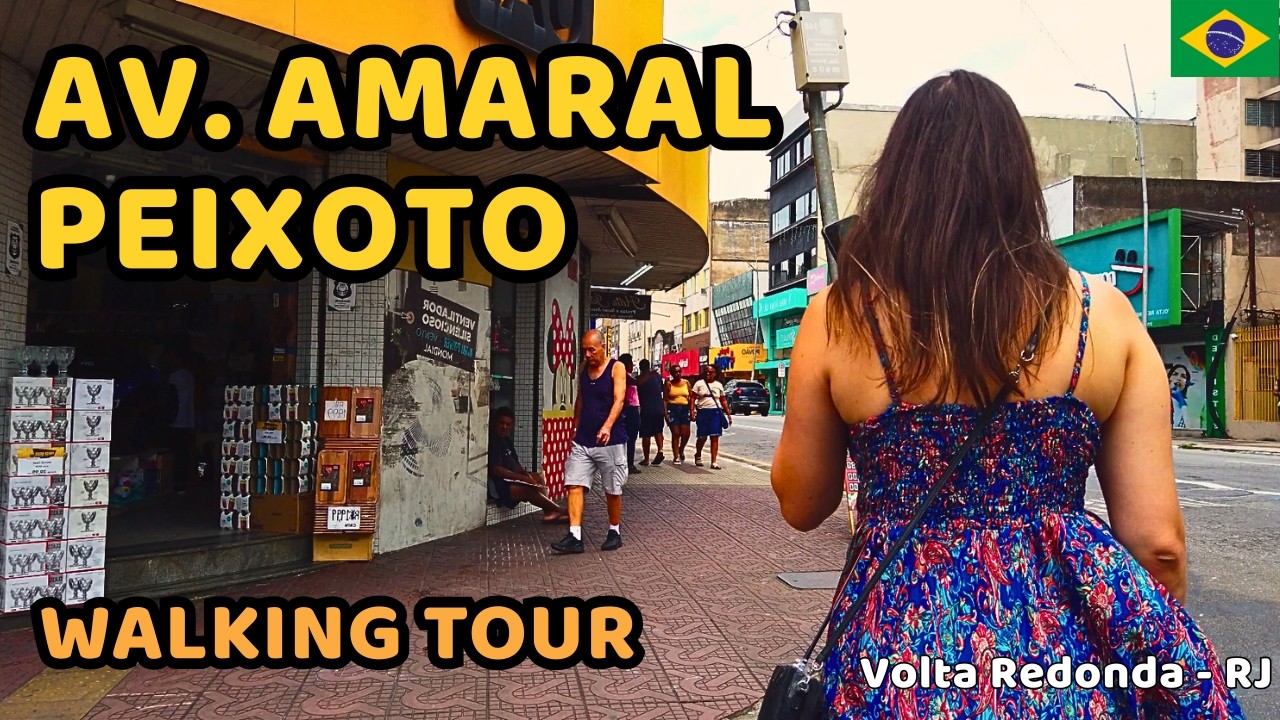 4K Walking on Av. Amaral Peixoto Before Christmas - Volta Redonda |  WALKING TOUR ᴮᴿ [WITH CAPTIONS]
