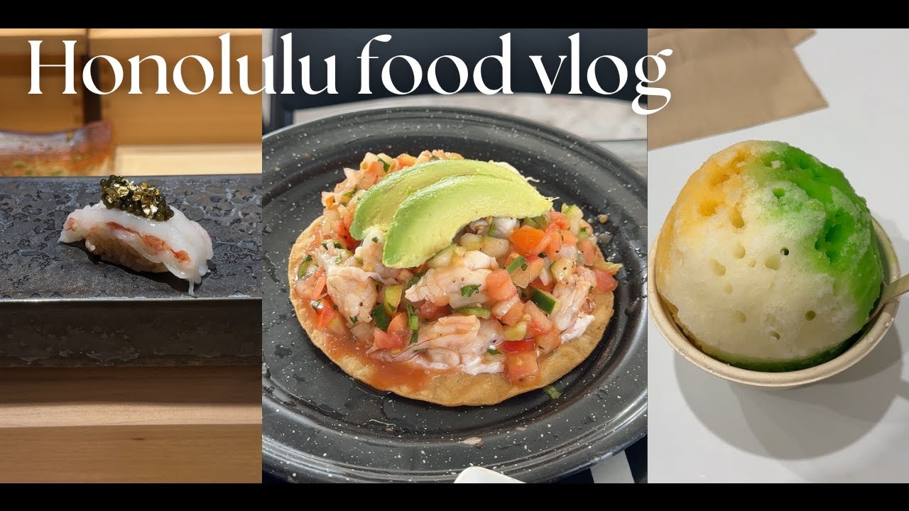 Honolulu food vlog | sushi, poke, shave ice, and more