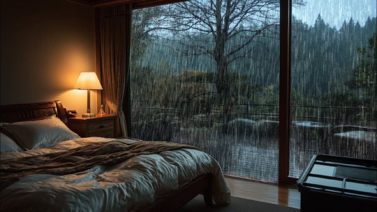 Cozy Night Rain Sounds for Sleeping | Rainforest, Relax, Study, Meditation