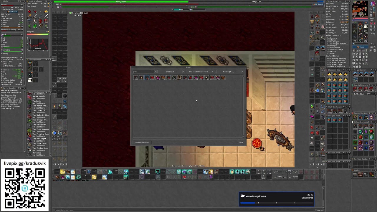 Tibia Global | RP 300+ Ao Vivo – Hunt, Boss e Resenha