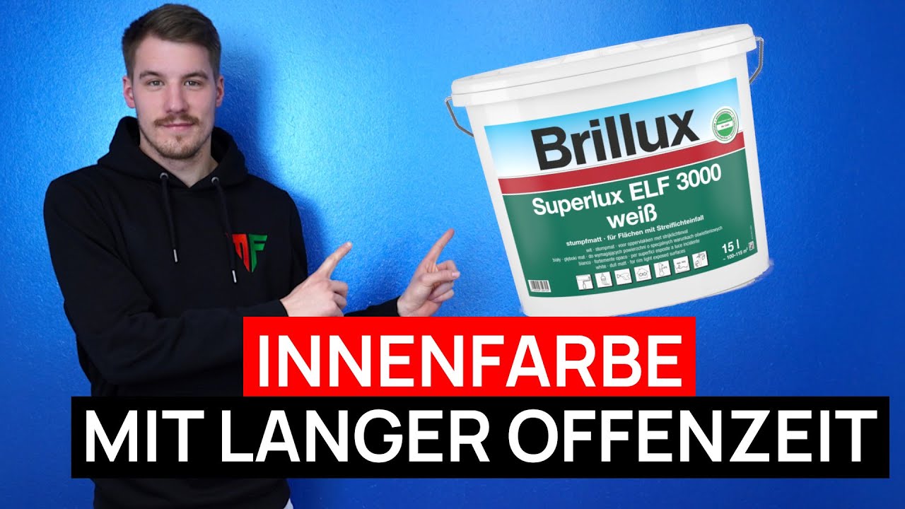 Die BESTE INNENDISPERSIONS FARBE mit LANGER OFFENZEIT - Superlux ELF 3000