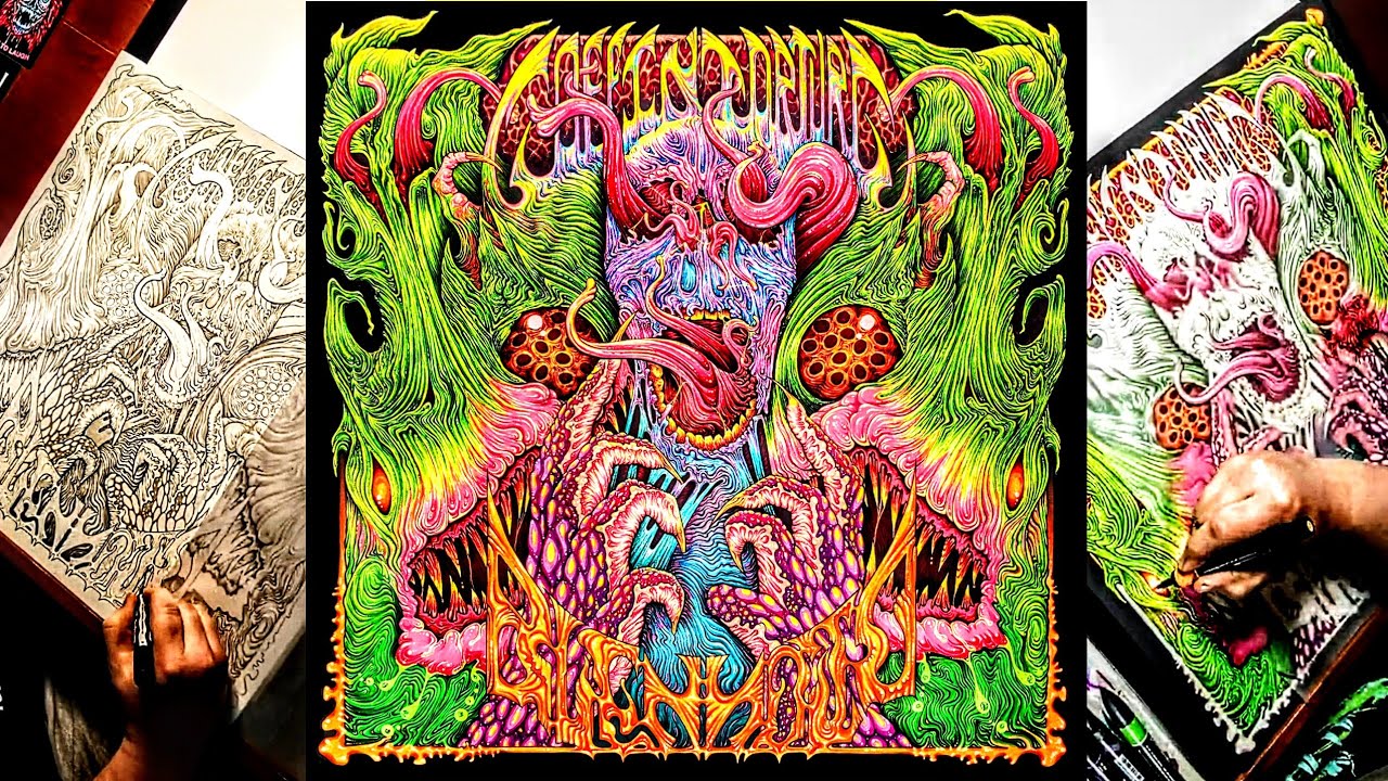 COFFIN TORTURE - BLENNOID ALBUM ARTWORK TIMELAPSE - ALEX THORFINN
