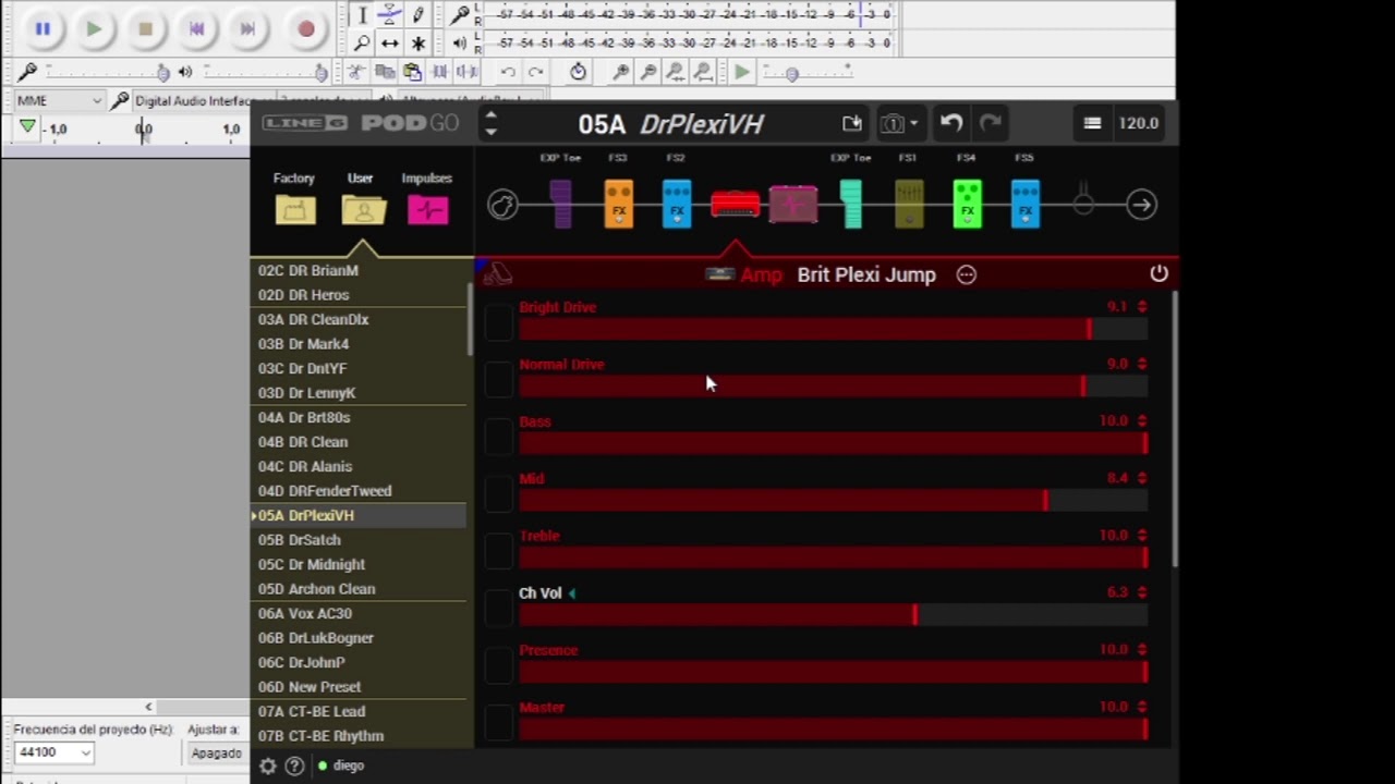 Line6 Pod Go Como nivelar el volumen entre presets y snapshots - How to level presets volume
