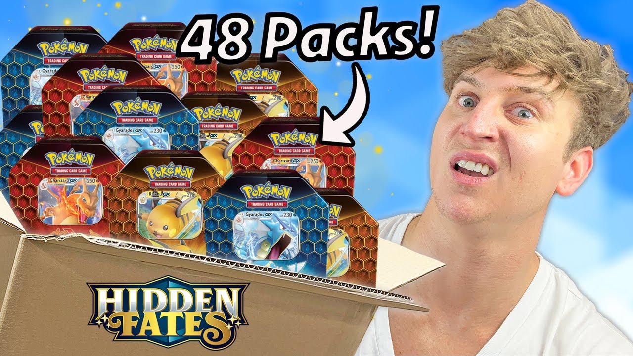 My Biggest Hidden Fates Pokemon Cards Tin Opening...