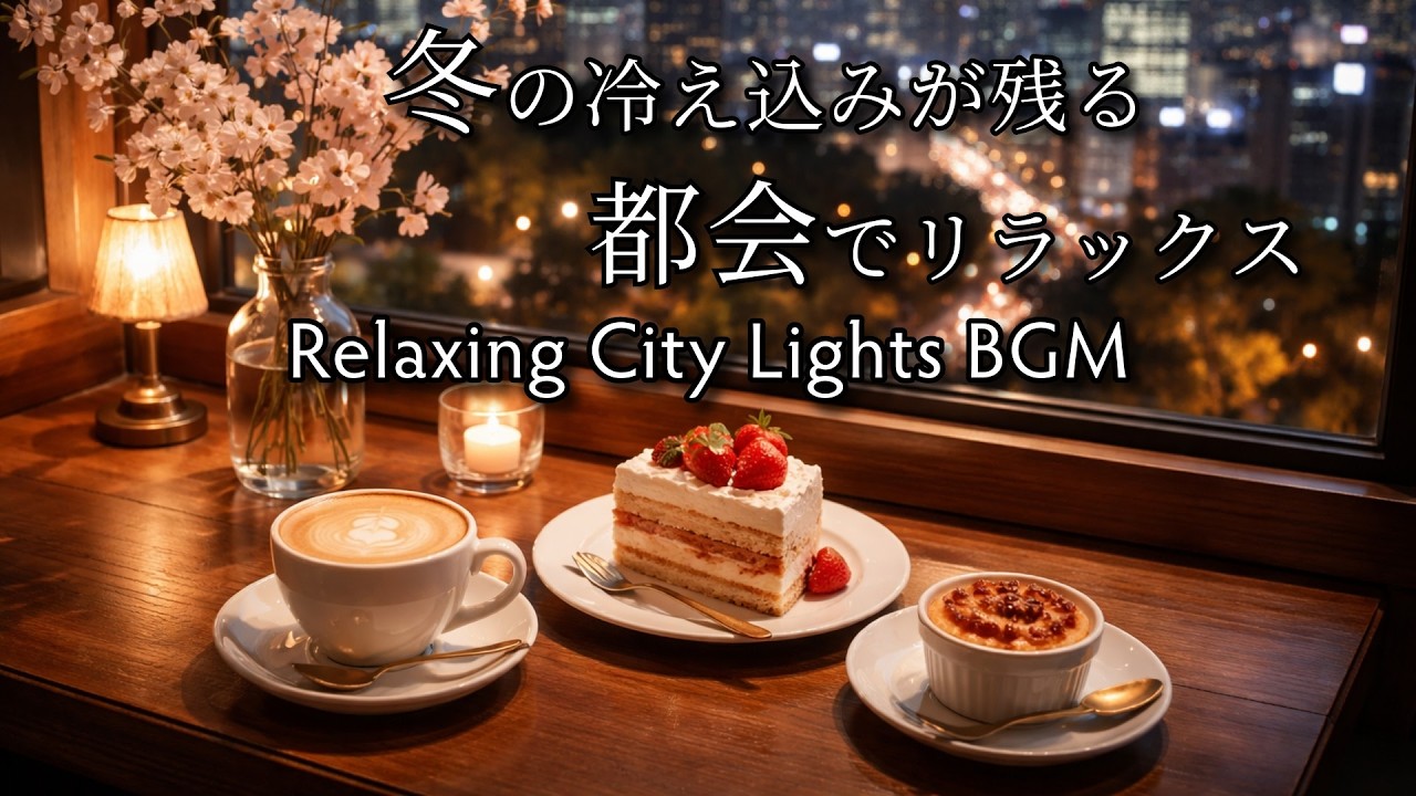 【カフェBGM】初春の夜のリラックスタイム | 【Cafe BGM】Early Spring Night Relax