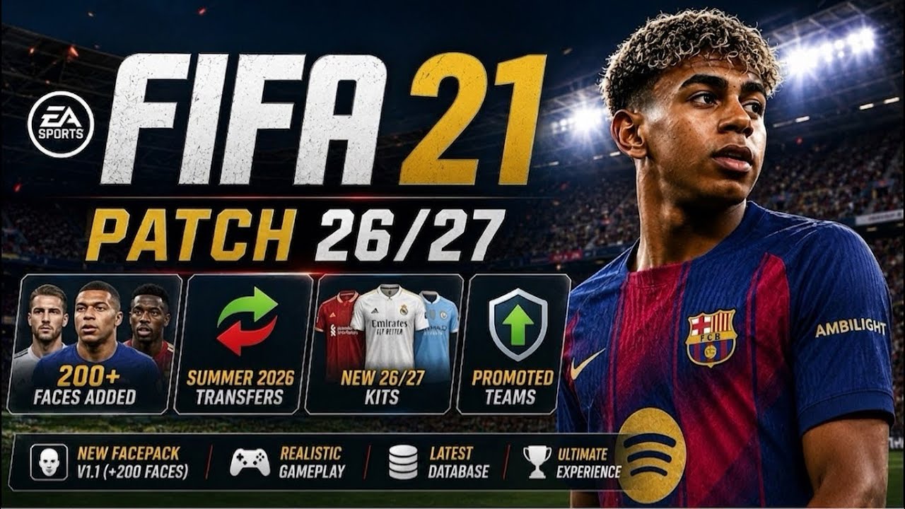 FIFA 21 PATCH FC 26 | ALL IN ONE FC26 | new Faces, Squads, Kits, UPDATE 26
