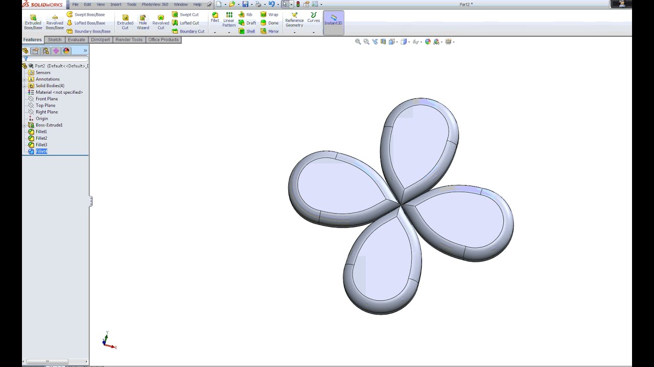 Advanced CAD Tutorials: How to make a flower in Solid works.