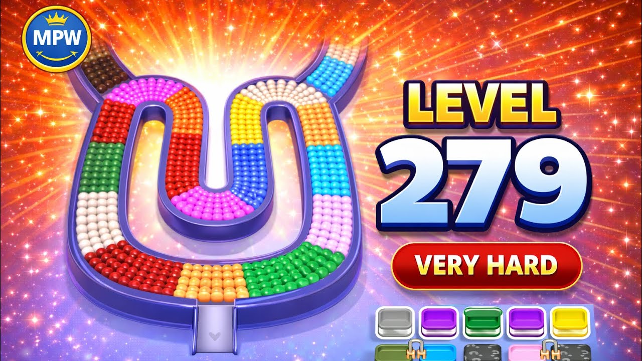 Beads Out Level 279 (Very Hard) – Full Walkthrough Solution | No Boosters