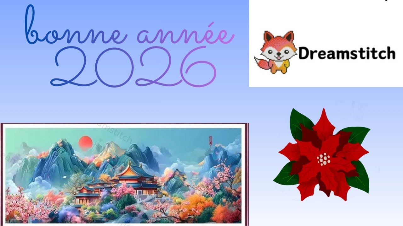 Toile nouvelle ans 2026 #crosstich #dreamstitch ❤️❤️