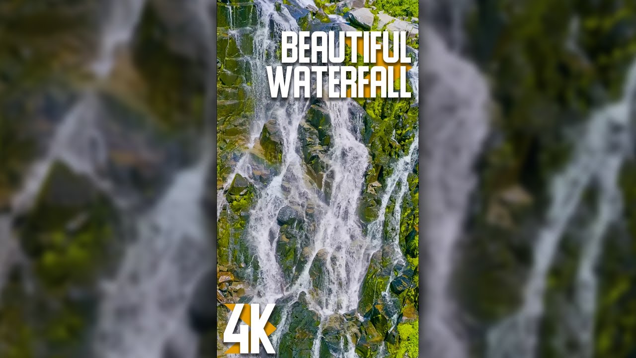 2 HRS Nature Scenery for Tablets and Phones - 4K Beautiful Waterfall for Vertical Displays